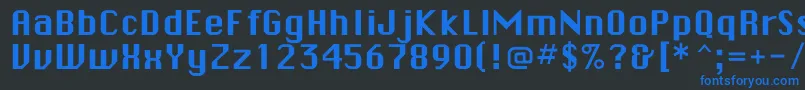 Checkboxflf Font – Blue Fonts on Black Background