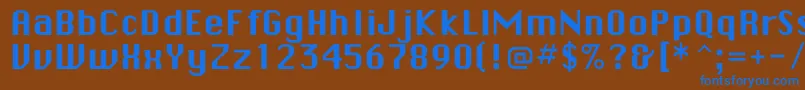 Checkboxflf Font – Blue Fonts on Brown Background