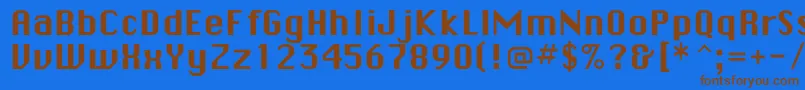 Checkboxflf Font – Brown Fonts on Blue Background