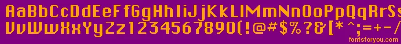 Checkboxflf Font – Orange Fonts on Purple Background