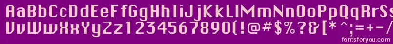 Czcionka Checkboxflf – różowe czcionki na fioletowym tle