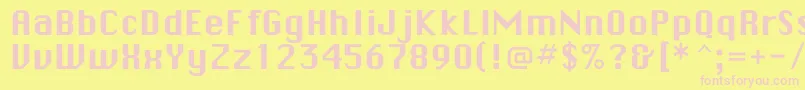 Checkboxflf Font – Pink Fonts on Yellow Background