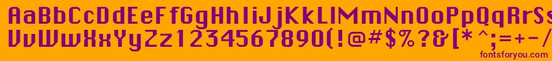 Checkboxflf Font – Purple Fonts on Orange Background