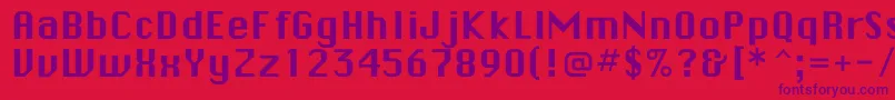 Checkboxflf Font – Purple Fonts on Red Background