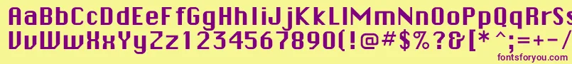 Checkboxflf Font – Purple Fonts on Yellow Background