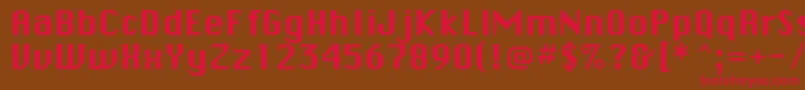 Checkboxflf-fontti – punaiset fontit ruskealla taustalla