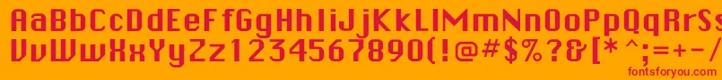 Checkboxflf Font – Red Fonts on Orange Background