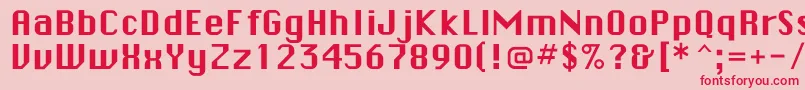 フォントCheckboxflf – ピンクの背景に赤い文字