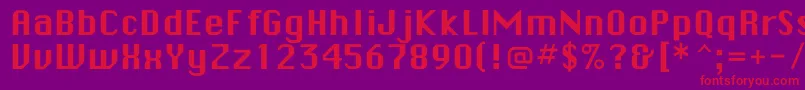 Checkboxflf Font – Red Fonts on Purple Background