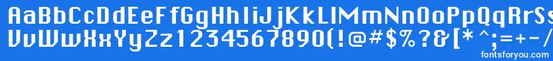Checkboxflf Font – White Fonts on Blue Background