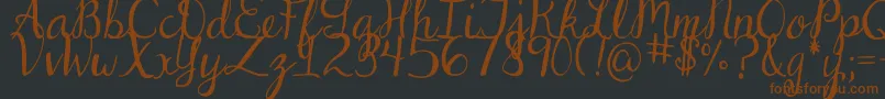 DjbDearStNick Font – Brown Fonts on Black Background