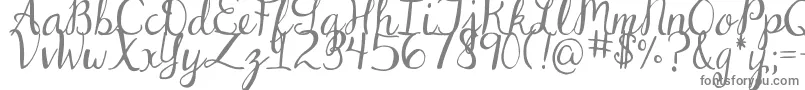 DjbDearStNick Font – Gray Fonts on White Background