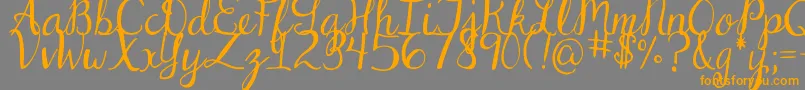 DjbDearStNick Font – Orange Fonts on Gray Background