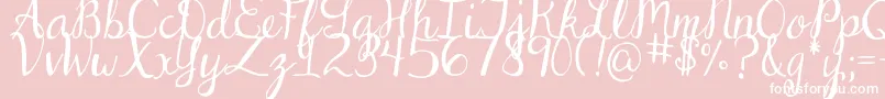 Saiba mais sobre a fonte DjbDearStNick Fonte DjbDearStNick – fontes brancas em um fundo rosa