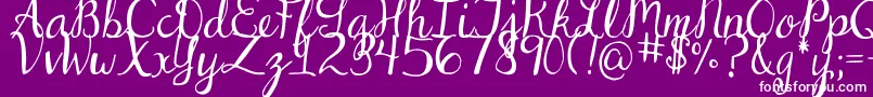 DjbDearStNick Font – White Fonts on Purple Background