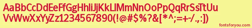 FrancophilsansBold Font – Red Fonts on Yellow Background