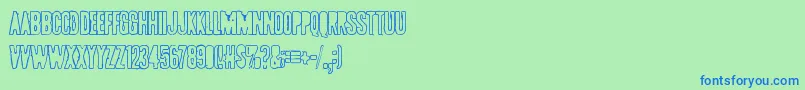 Pollux9401 Font – Blue Fonts on Green Background