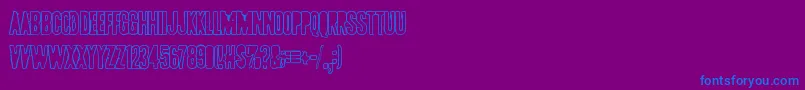 Pollux9401 Font – Blue Fonts on Purple Background