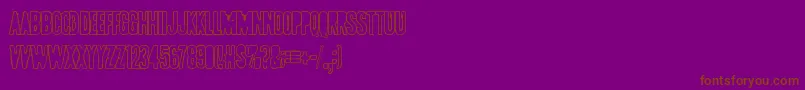 Pollux9401 Font – Brown Fonts on Purple Background