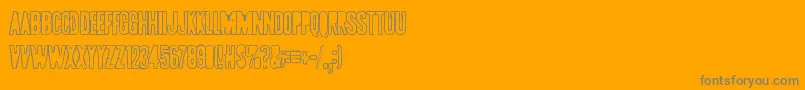 Pollux9401-Schriftart – Graue Schriften auf orangefarbenem Hintergrund