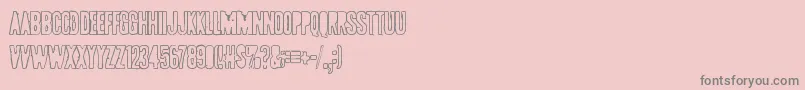 Pollux9401-Schriftart – Graue Schriften auf rosa Hintergrund