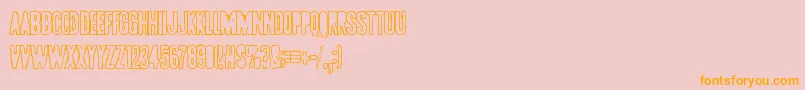 Pollux9401 Font – Orange Fonts on Pink Background