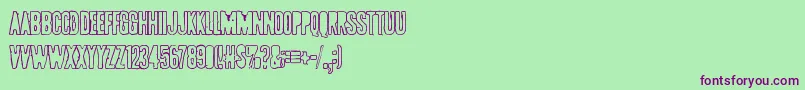 Pollux9401 Font – Purple Fonts on Green Background