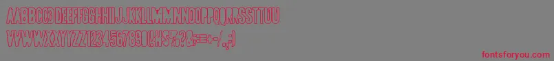 フォントPollux9401 – 赤い文字の灰色の背景