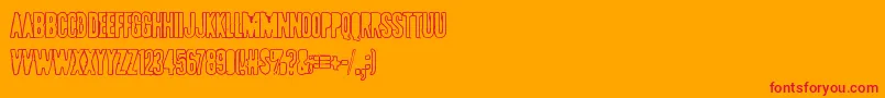 Pollux9401 Font – Red Fonts on Orange Background