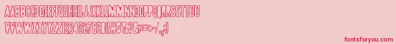 Pollux9401-Schriftart – Rote Schriften auf rosa Hintergrund