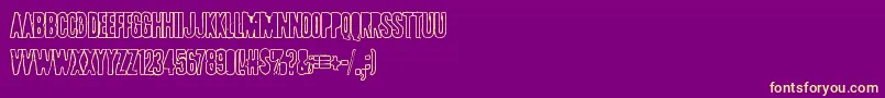 Pollux9401 Font – Yellow Fonts on Purple Background