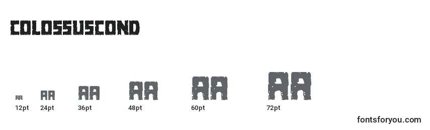 Colossuscond Font Sizes