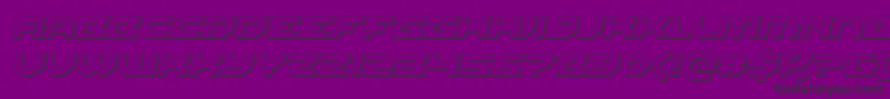 Fonte Xenodemon3Dital – fontes pretas em um fundo violeta