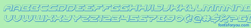 Xenodemon3Dital Font – Blue Fonts on Green Background