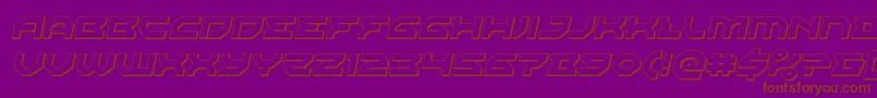 Шрифт Xenodemon3Dital – коричневые шрифты на фиолетовом фоне