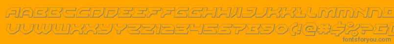 Xenodemon3Dital Font – Gray Fonts on Orange Background