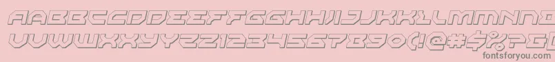 Xenodemon3Dital Font – Gray Fonts on Pink Background