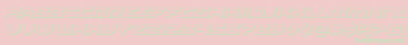 Xenodemon3Dital Font – Green Fonts on Pink Background