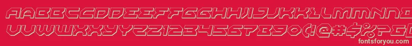 Xenodemon3Dital Font – Green Fonts on Red Background