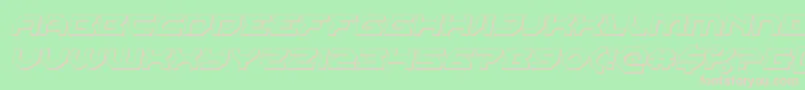 Xenodemon3Dital Font – Pink Fonts on Green Background