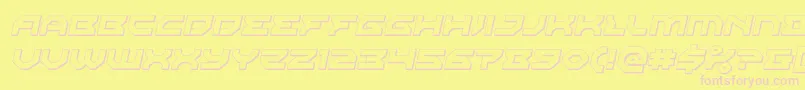 Xenodemon3Dital Font – Pink Fonts on Yellow Background