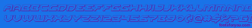 Xenodemon3Dital Font – Purple Fonts on Blue Background