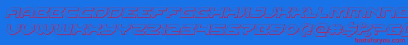 Xenodemon3Dital Font – Red Fonts on Blue Background