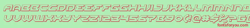 Xenodemon3Dital Font – Red Fonts on Green Background