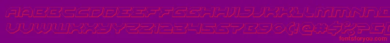 Xenodemon3Dital Font – Red Fonts on Purple Background