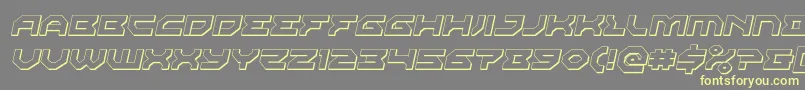 Xenodemon3Dital Font – Yellow Fonts on Gray Background