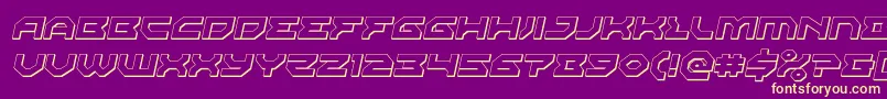 Xenodemon3Dital Font – Yellow Fonts on Purple Background