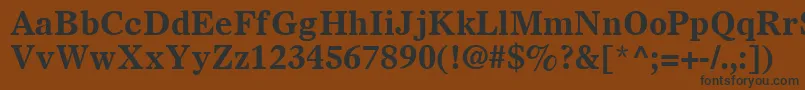 Шрифт OlympianLtBold – чёрные шрифты на коричневом фоне