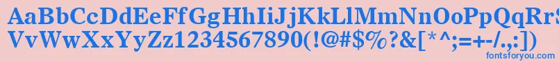 OlympianLtBold Font – Blue Fonts on Pink Background