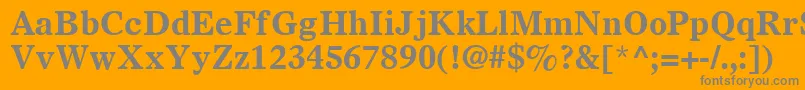 OlympianLtBold Font – Gray Fonts on Orange Background